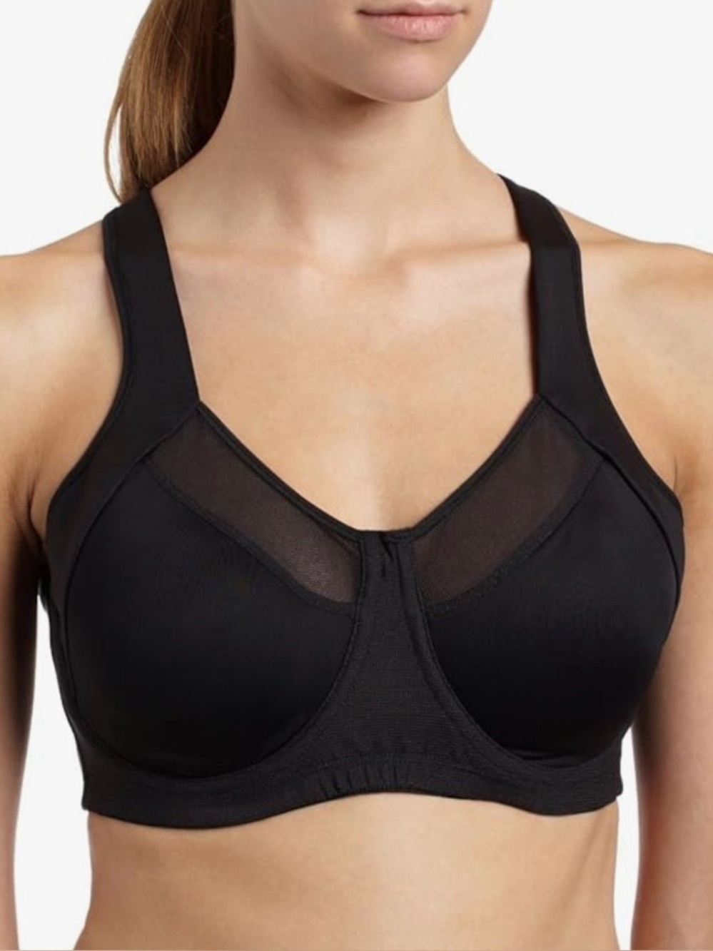 Champion Comfort Smooth Powerback Wire free Black Sports Bra - Size 38DD